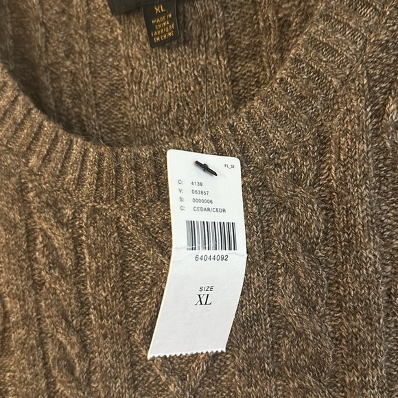 Anthropologie Current Air Cable Knit Sweater Midi Maxi Dress New Brown Size XL - Picture 7 of 12